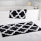 Hastings Home Hastings Home 100 Percent Cotton 2 Piece Trellis Bathroom Mat Set - Black 429302NWJ - alternate 1